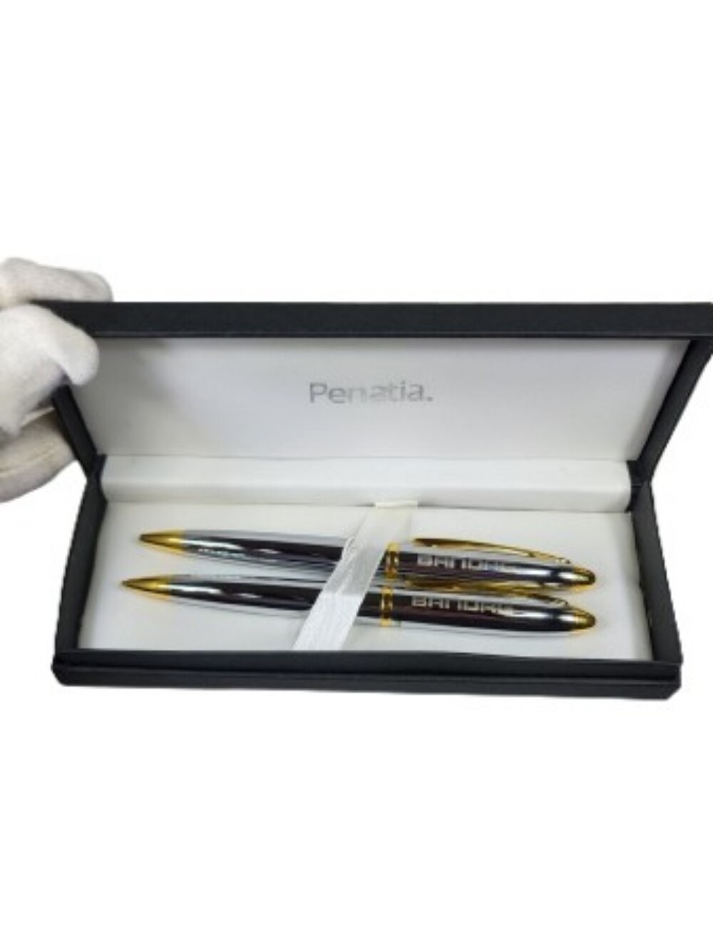 Penatia Two-Piece Silver & Gold Pen Set